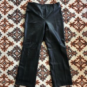 100% Genuine Leather Black Pants